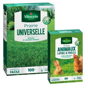 Prairie Universelle - 1 kg + Prairie Animaux - Lapins & Poules - 500 g